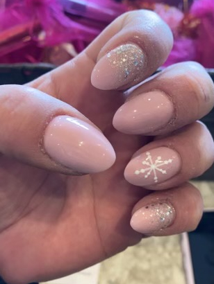 Baby Pink Snowflakes