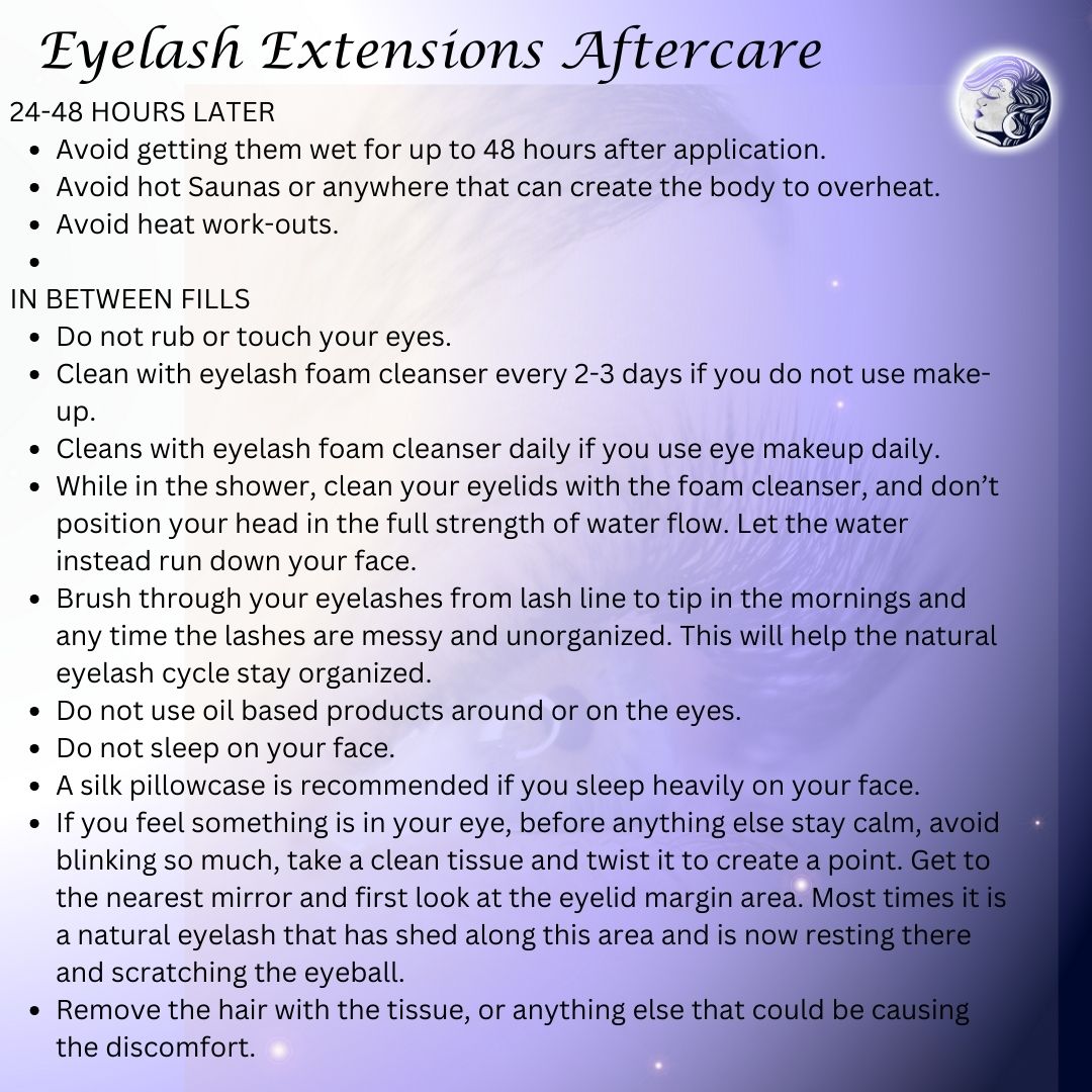 Eyelash Extensions Aftercare