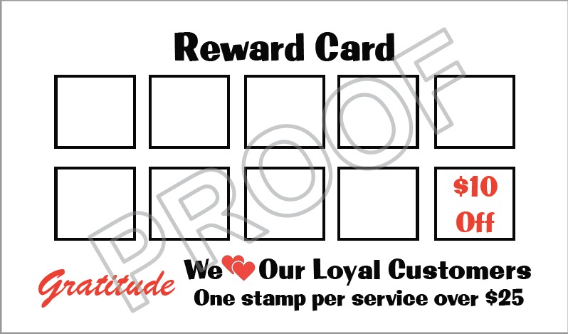 Loyalty Reward Card