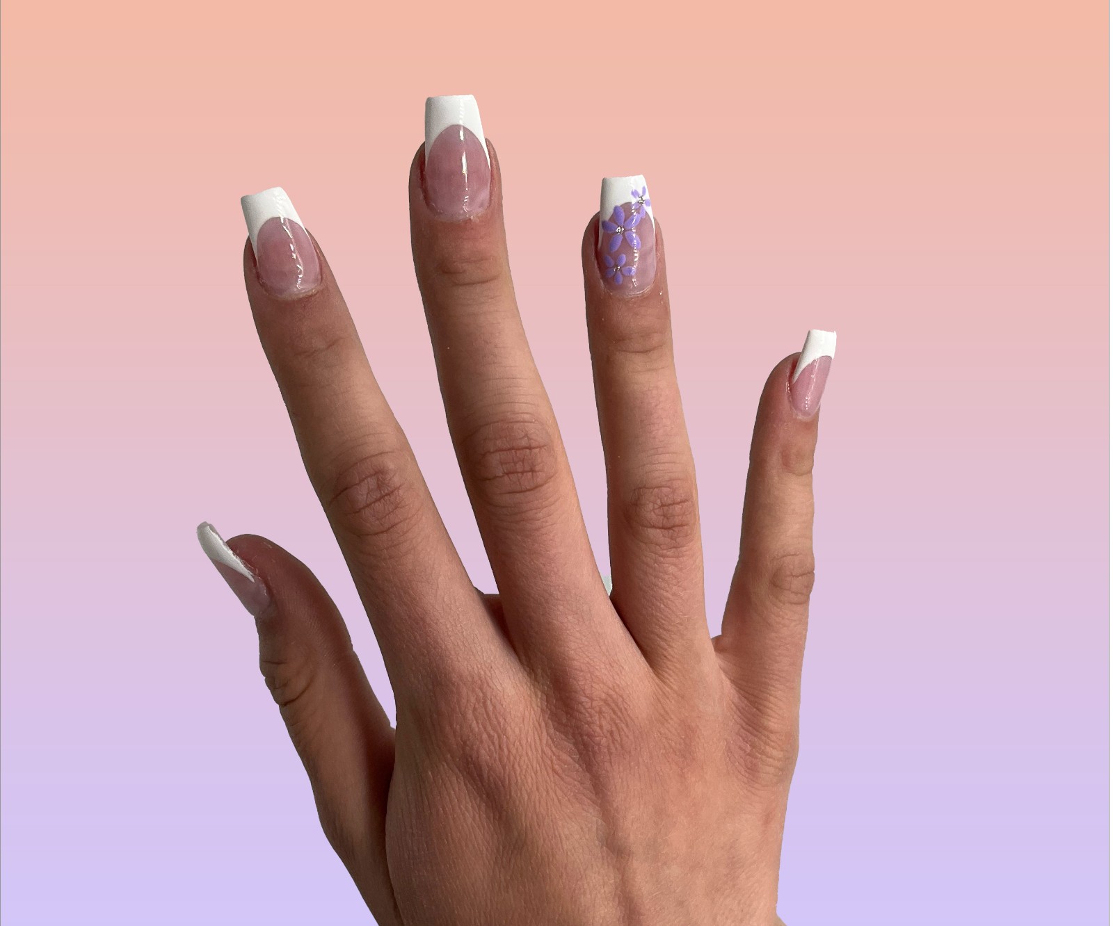 Classic French with Purple Flowers