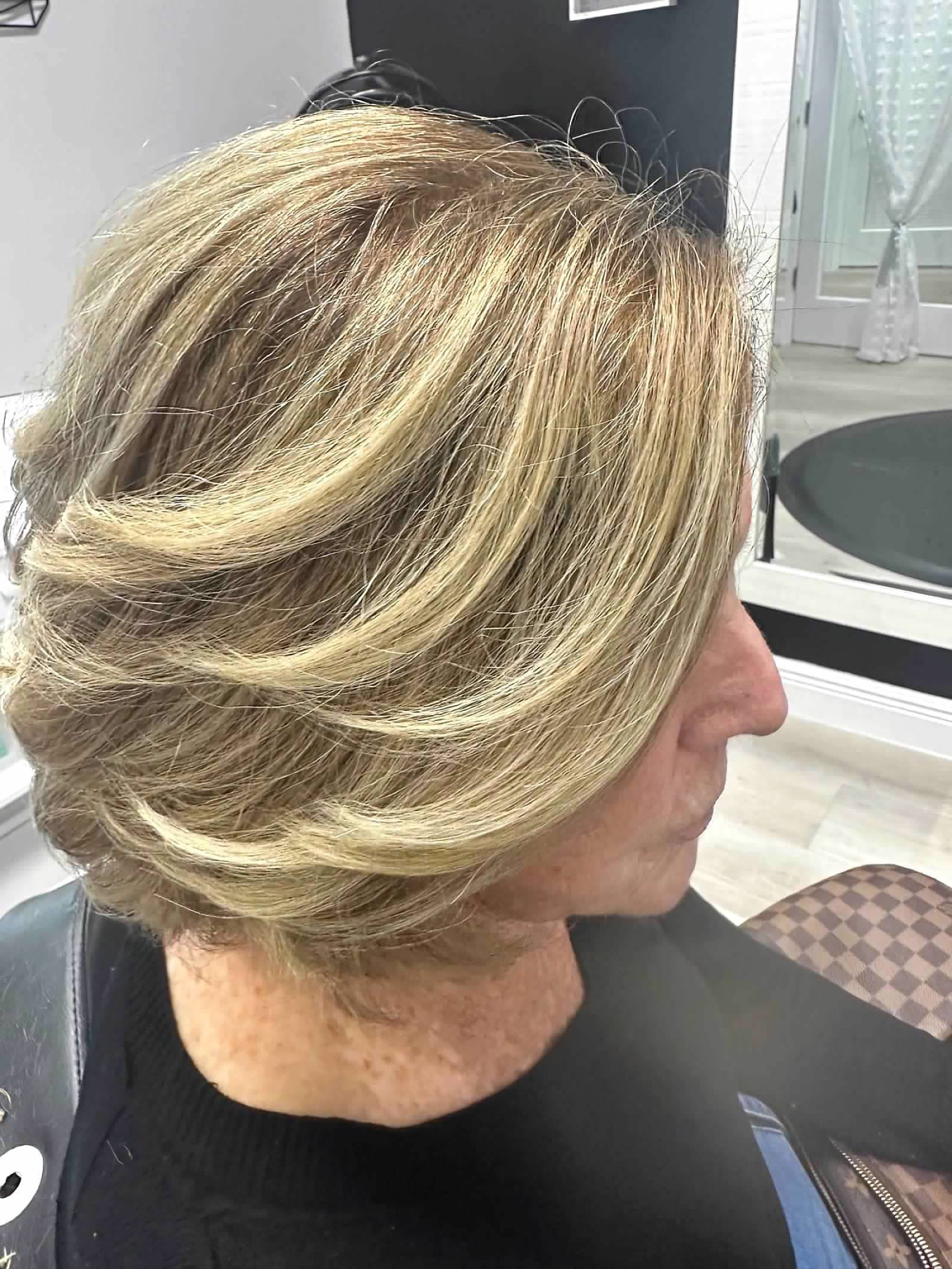 Root touch up/ full color ( long hair extra on all services)