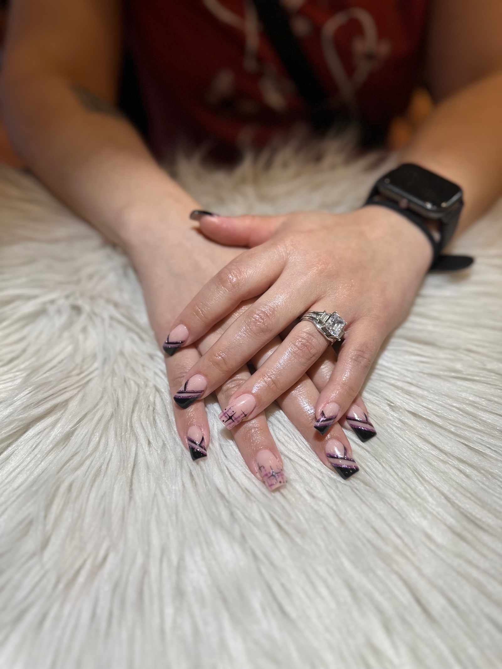 acrylic fill with design 