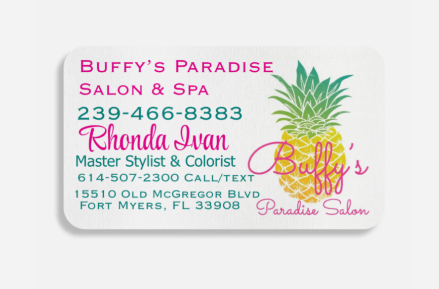 Rhonda at Buffy’s Paradise Salon and Spa Logo