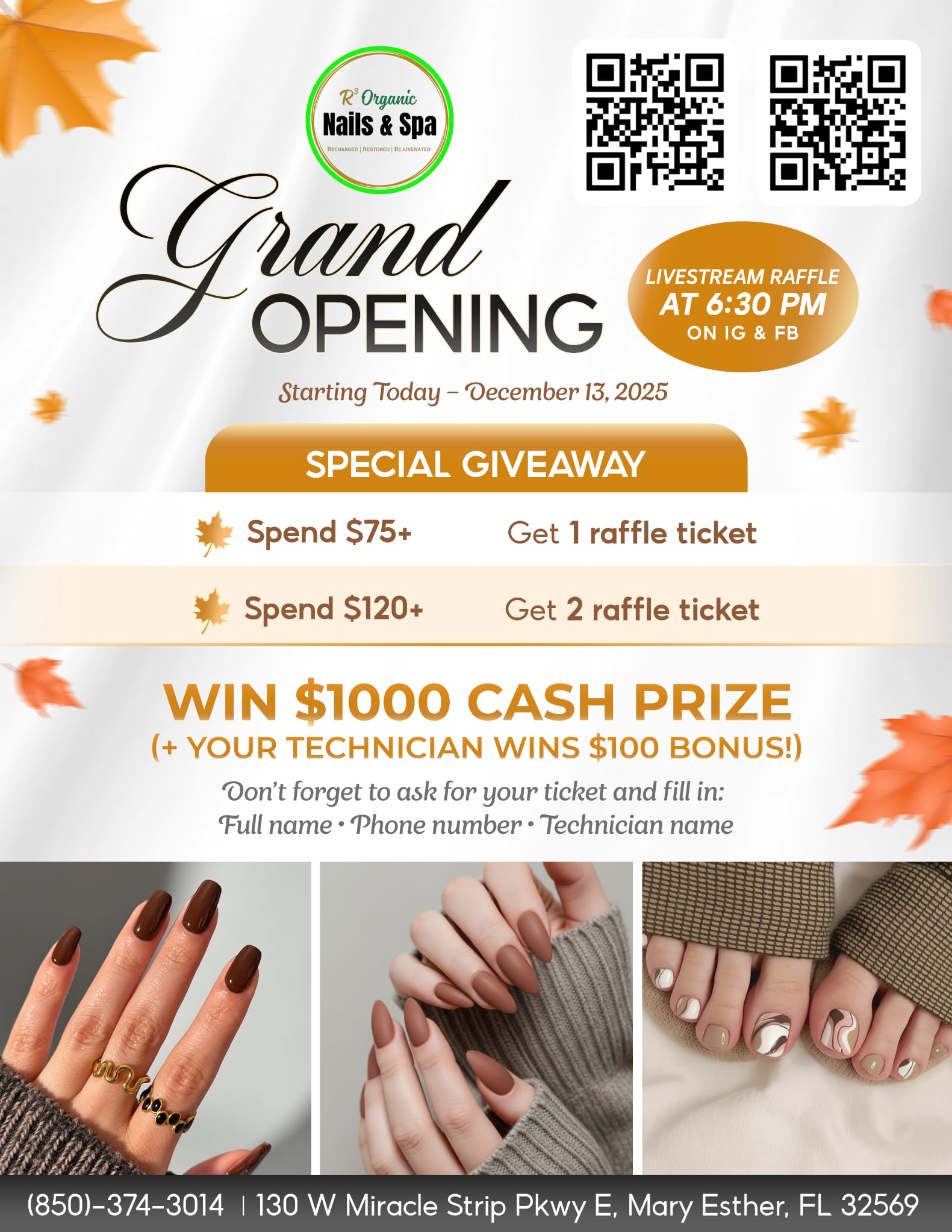 R3 Organic Nails & Spa Logo